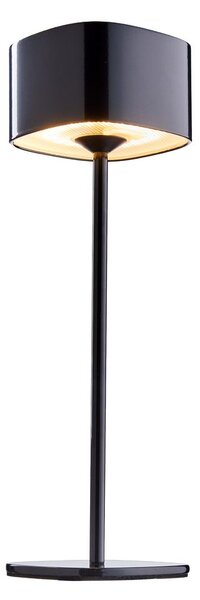 MIRAGE LED asztali lámpa 26 cm, fényes fekete