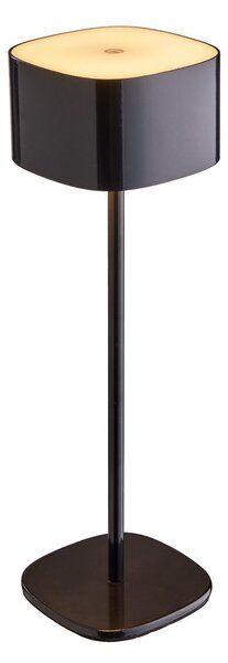 MIRAGE LED asztali lámpa 26 cm, fényes fekete