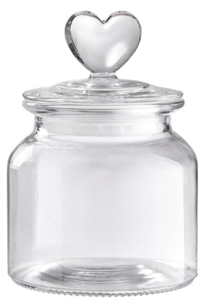 SWEET HEART üveg tartó 650ml , szivecskés