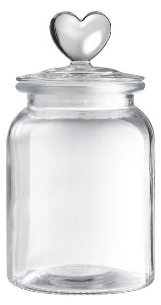 SWEET HEART üveg tartó 1000 ml , szivecskés