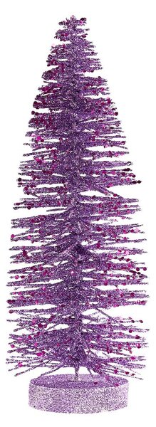 X-MAS csillógó fenyő 28cm , lila