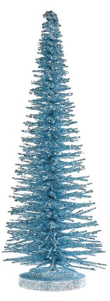 X-MAS csillógó fenyő 40cm , jégkék
