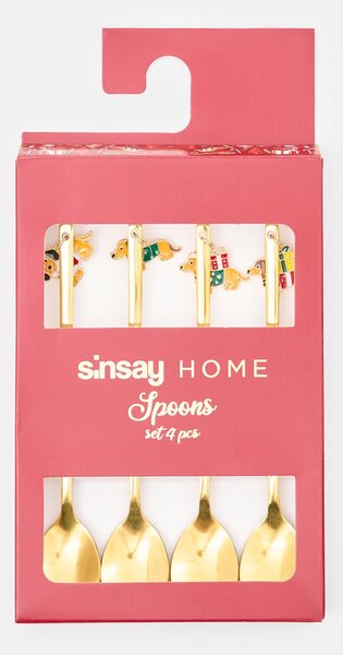 Sinsay - Kanálak díszítő függőkkel 4 pack - arany
