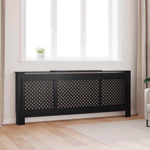 Fekete MDF radiátorburkolat 205 cm