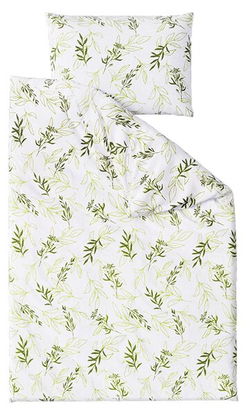 Fehér WILLOW LEAVES pamut ágynemű Ágyneműhuzat mérete: 70 x 90 cm | 140 x 200 cm