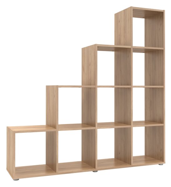KONDELA könyvespolc piramis, artisan tölgy, laminált DTD, NORAH