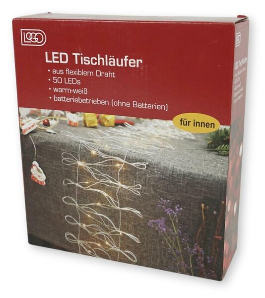 Karácsonyi lánc 50 LED, asztali futó