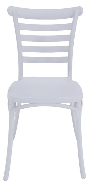KONDELA Rakásolható szék, fehér, SAVITO