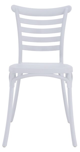 KONDELA Rakásolható szék, fehér, SAVITO