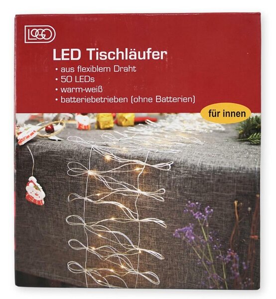 Karácsonyi lánc 50 LED, asztali futó