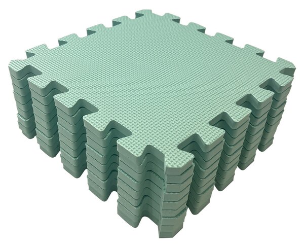 Puzzle habszivacs játszószőnyeg Light Green 90x90 cm