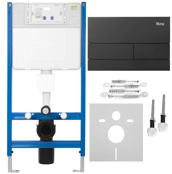Rea Rea, Falba épített WC-rendszer K011A-Q + T Fekete gombok, KPL-E0056