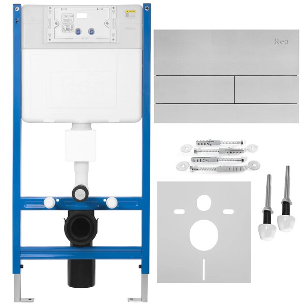 Rea Rea, Falba épített WC-rendszer K011A-Q + T Brush Steel gombok, KPL-E0057