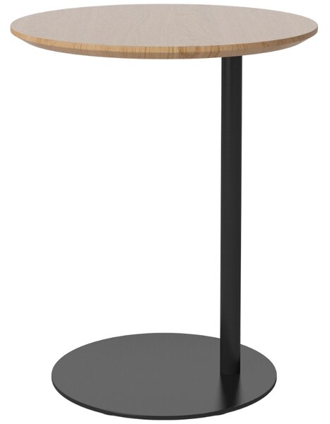 Bolia Oszlopos tölgy oldalasztal 45 cm, fekete alappal
