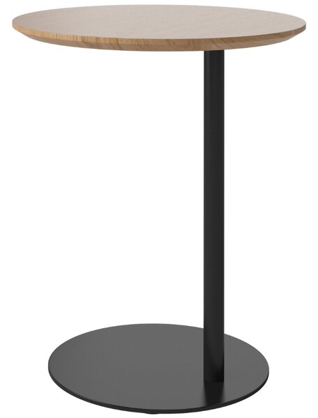 Bolia Oszlopos tölgy oldalasztal 45 cm, fekete alappal