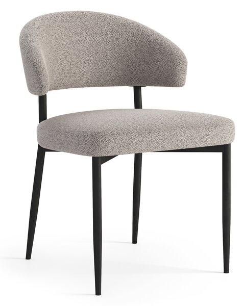 MAZZONI EXPORT IRIS Bézs Latte (Monza 60 szövet) - MODERN LOFT BOUCLÉ KÁRPITOZOTT SZÉK NAPPALIBA/ÉTKEZŐBE