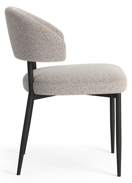 MAZZONI EXPORT IRIS Bézs Latte (Monza 60 szövet) - MODERN LOFT BOUCLÉ KÁRPITOZOTT SZÉK NAPPALIBA/ÉTKEZŐBE