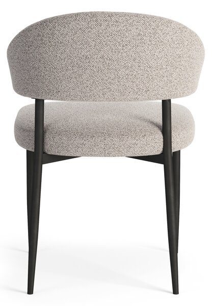 MAZZONI EXPORT IRIS Bézs Latte (Monza 60 szövet) - MODERN LOFT BOUCLÉ KÁRPITOZOTT SZÉK NAPPALIBA/ÉTKEZŐBE