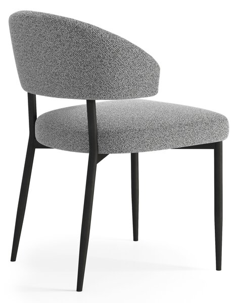 MAZZONI EXPORT IRIS Szürke (Monza 120 szövet) - MODERN LOFT BOUCLÉ KÁRPITOZOTT SZÉK NAPPALIBA/ÉTKEZŐBE