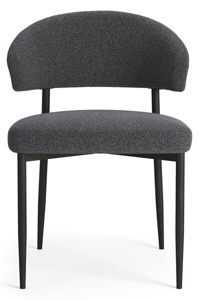 MAZZONI EXPORT IRIS Antracitszürke [Sötétszürke] (Monza 130 szövet) - MODERN LOFT BOUCLÉ KÁRPITOZOTT SZÉK NAPPALIBA/ÉTKEZŐBE