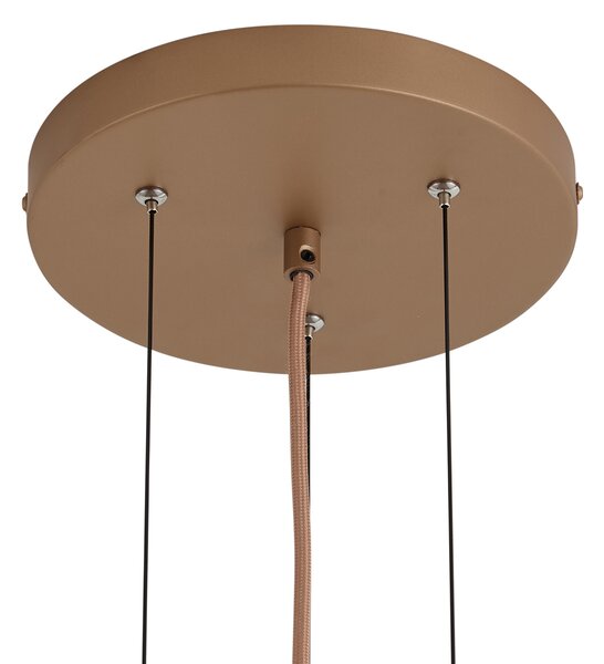 Retro függőlámpa sötét bronz borostyánszínű üveggel - Barb