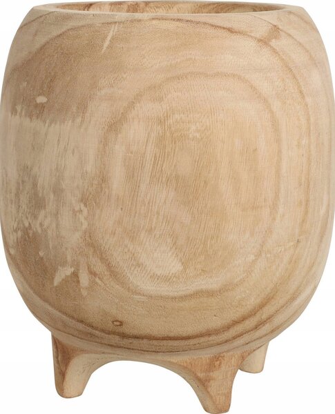 Home Styling Collection Doniczka na nóżkach, drewno paulowni, 27 cm