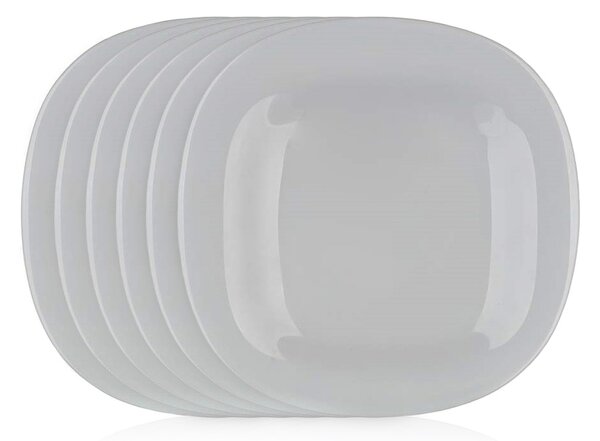 Luminarc CARINE négyzet alakú desszertes tányér, 19 cm, 6 db, szürke