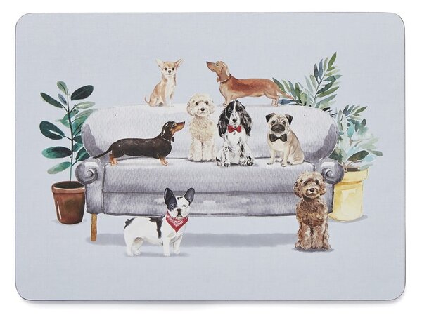 Curious Dogs 4 db-os parafa tányéralátét szett, 21,5x29 cm - Cooksmart ®