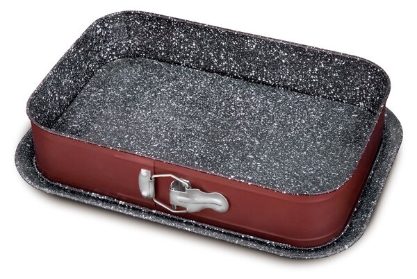 Blaumann BL-4100 Cera Stone Szögletes csatos tortaforma 39 x 27 cm - Barna