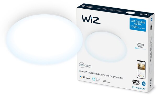 WiZ Dimmable Adria mennyezeti lámpa 17 W, hideg fehér