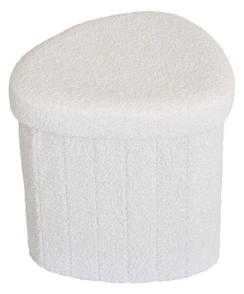 Fehér buklé puff Medford – House Nordic