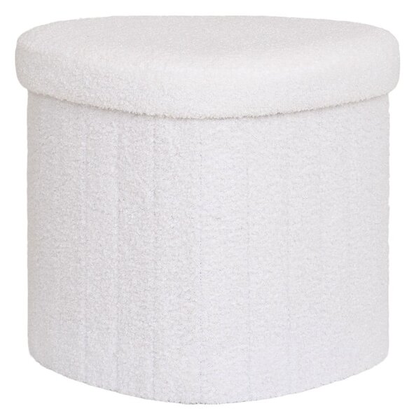 Fehér buklé puff Medford – House Nordic