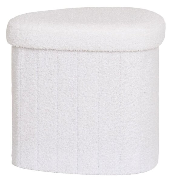 Fehér buklé puff Medford – House Nordic