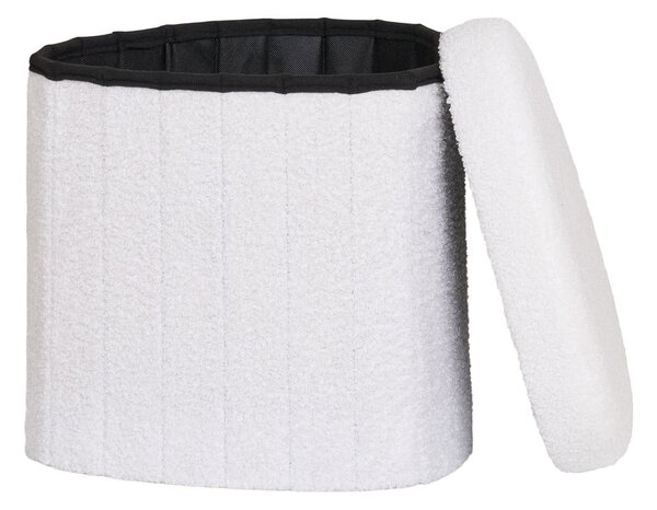 Fehér buklé puff Medford – House Nordic