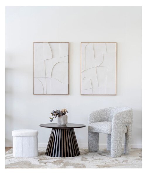 Fehér buklé puff Medford – House Nordic