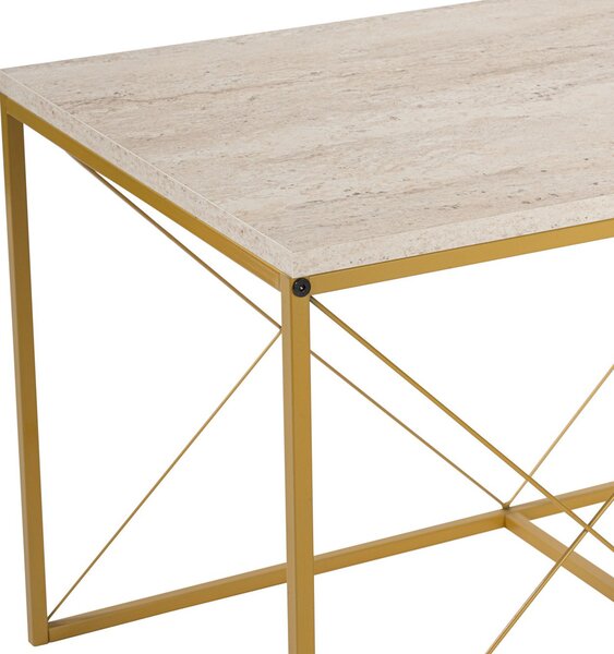 Defne Gold Travertine dohányzóasztal