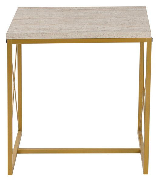 Defne Gold Travertine dohányzóasztal