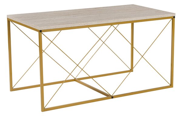 Defne Gold Travertine dohányzóasztal