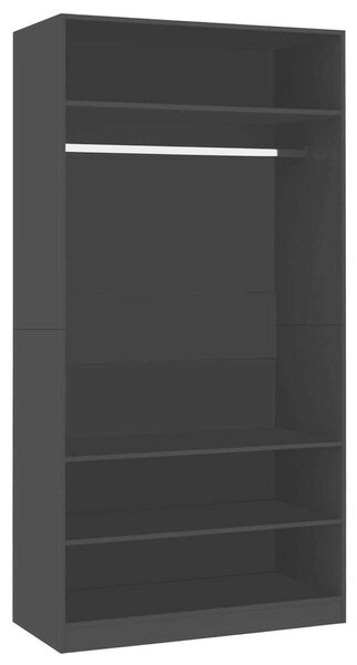 VidaXL Fekete Ruhásszekrény - 100x50x200 cm