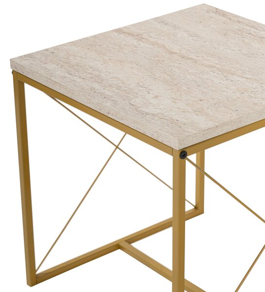 Defne Gold Travertine dohányzóasztal