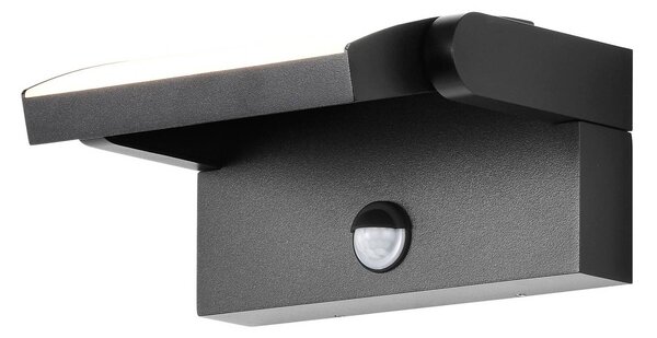 CMD LED fali lámpa 9081, érzékelő, antracit, 21 cm, CCT, IP54, Fekete, Alumínium, Modern