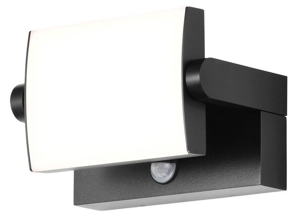 CMD LED fali lámpa 9081, érzékelő, antracit, 21 cm, CCT, IP54, Fekete, Alumínium, Modern