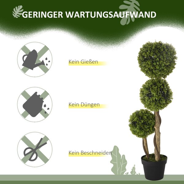 Műnövény, buxus, cserépben 90cm magas