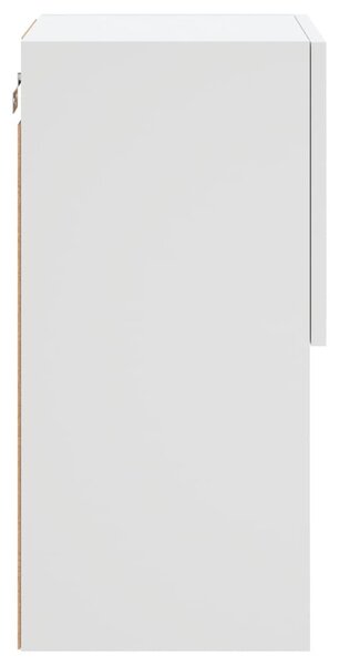 2 db fehér TV-szekrény LED-lámpákkal 30,5x30x60 cm