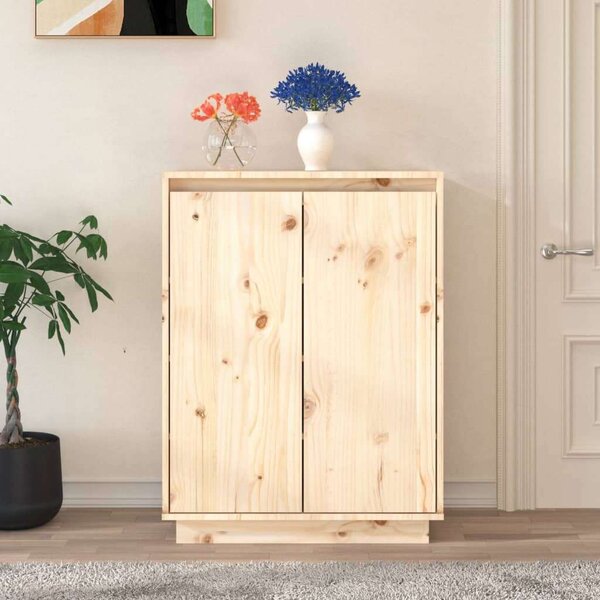 Fenyőfa Cipőszekrény - 2 Ajtós - 60x35x80 cm