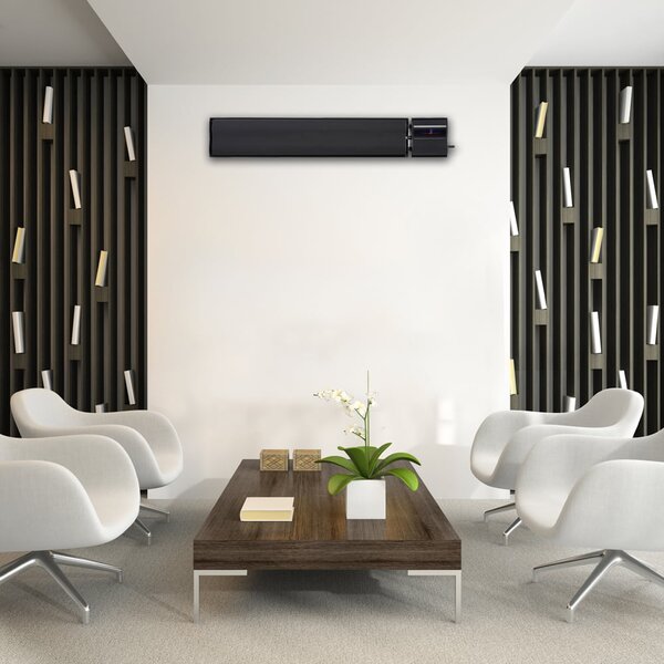 Infrapanel elektromos fűtés, fekete, ElectricSun 2800W / 1400W, SZ180xM15cm infrapanel fűtés, termosztáttal és Smart Life App wifivel