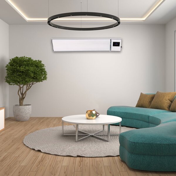 Infrapanel elektromos fűtés, fehér, ElectricSun, 2800W / 1400W, SZ180xM15cm infrapanel fűtés termosztáttal és Smart Life App wifivel