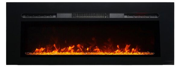 Elektromos kandalló, PAULA fekete, ElectricSun, közepes üveg, falra szerelhető, szabadon álló vagy beépíthető kivitelezéssel, hanghatással, 10 szín, t