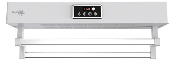 Elektromos törölköző szárító és sterilizáló, fürdőszobai vagy konyhai használatra, falra szerelhető, SZ60cm, 450W, ElectricSun Standard Fehér