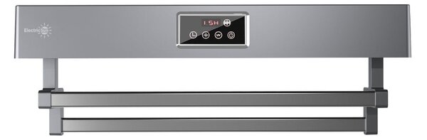 Elektromos törölköző szárító és sterilizáló, fürdőszobai vagy konyhai használatra, falra szerelhető, SZ60cm, 450W, ElectricSun Standard szürke